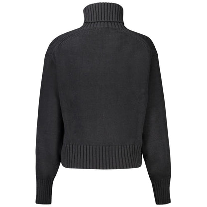 Calvin Klein Black Cotton Turtleneck Sweater