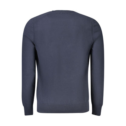 Hugo Boss Blue Cotton Sweater - Luxurious Comfort and Style