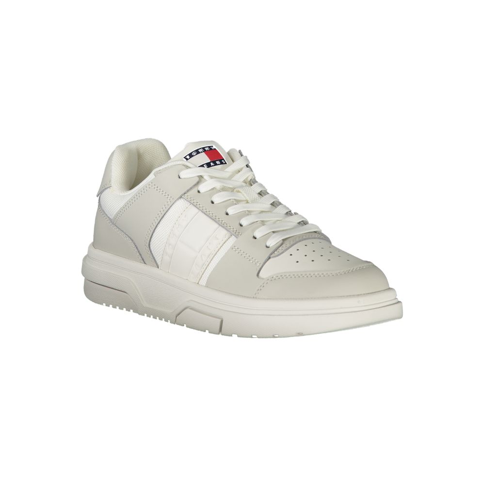 Tommy Hilfiger White Polyester Sneaker - Versatile Sports Shoe