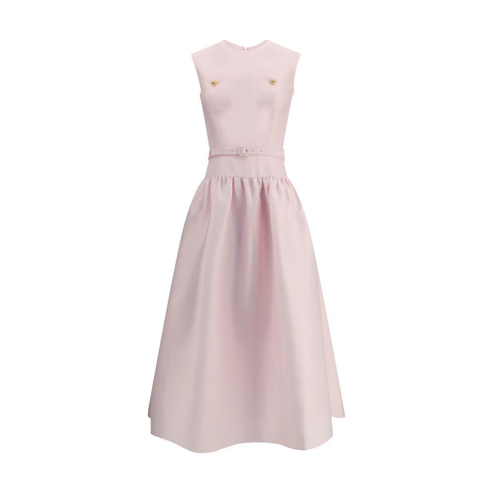 Self-Portrait Taffeta Pale Pink Maxi Dress