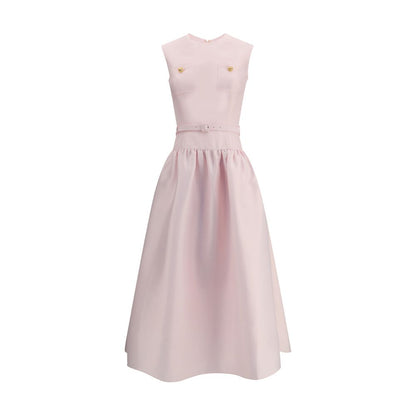 Self-Portrait Taffeta Pale Pink Maxi Dress
