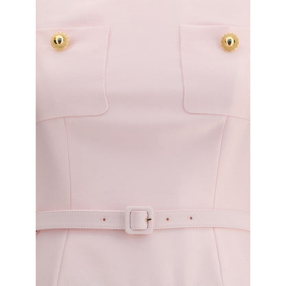 Self-Portrait Taffeta Pale Pink Maxi Dress