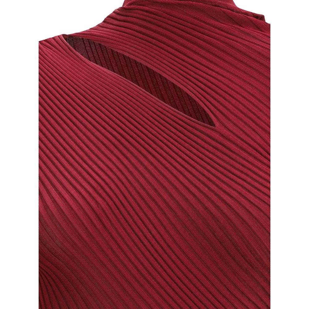 Self-Portrait Ribbed Midi Dress