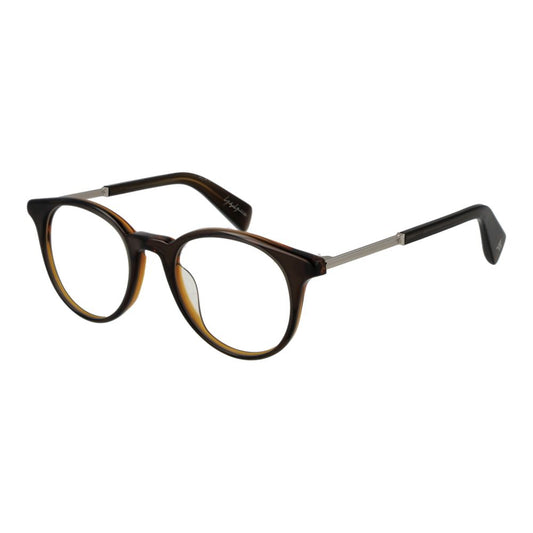 Yohji Yamamoto Men’s Optical Frames – Brown Round Frame, 50mm