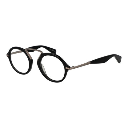 Yohji Yamamoto Men's Optical Frames – Black Round Frame, 49mm