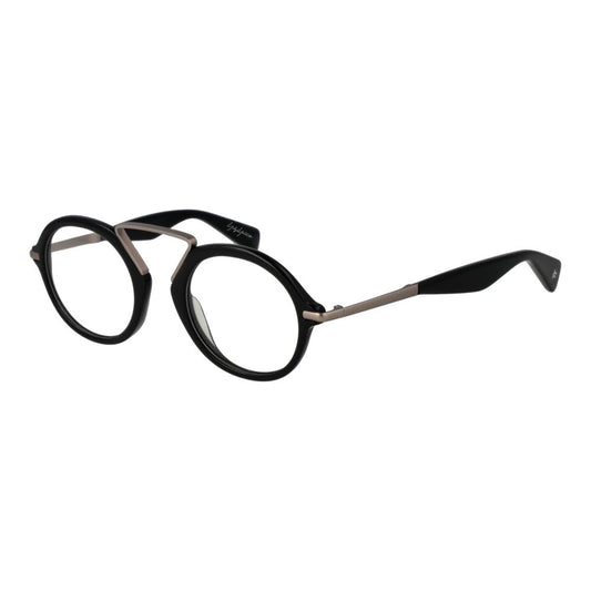 Yohji Yamamoto Men's Optical Frames – Black Round Frame, 49mm