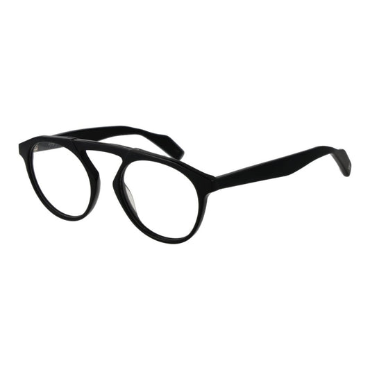 Yohji Yamamoto Black Men's Optical Frames – Aviator Style, 50mm