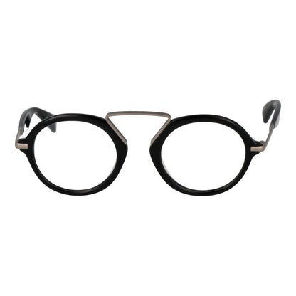 Yohji Yamamoto Men's Optical Frames – Black Round Frame, 49mm