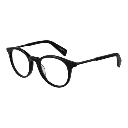 Yohji Yamamoto Men's Optical Glasses – Black Round Frame, 50mm
