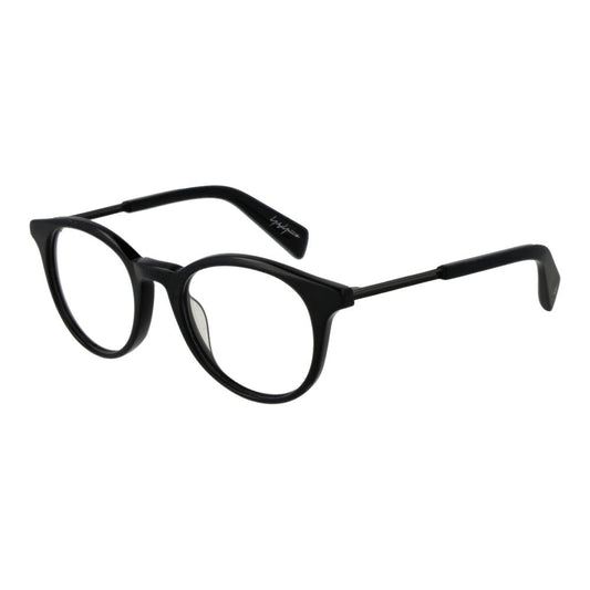 Yohji Yamamoto Men's Optical Glasses – Black Round Frame, 50mm
