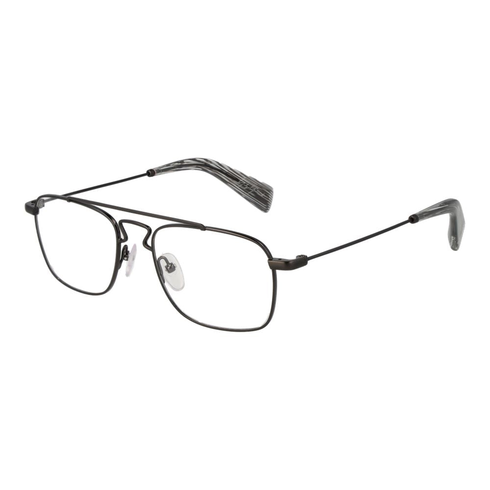 Yohji Yamamoto Men's Gunmetal Optical Glasses – Rectangle Frames