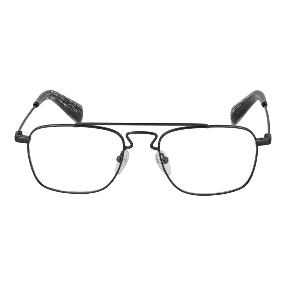 Yohji Yamamoto Gray Men’s Optical Frames – Rectangle Design, 51mm