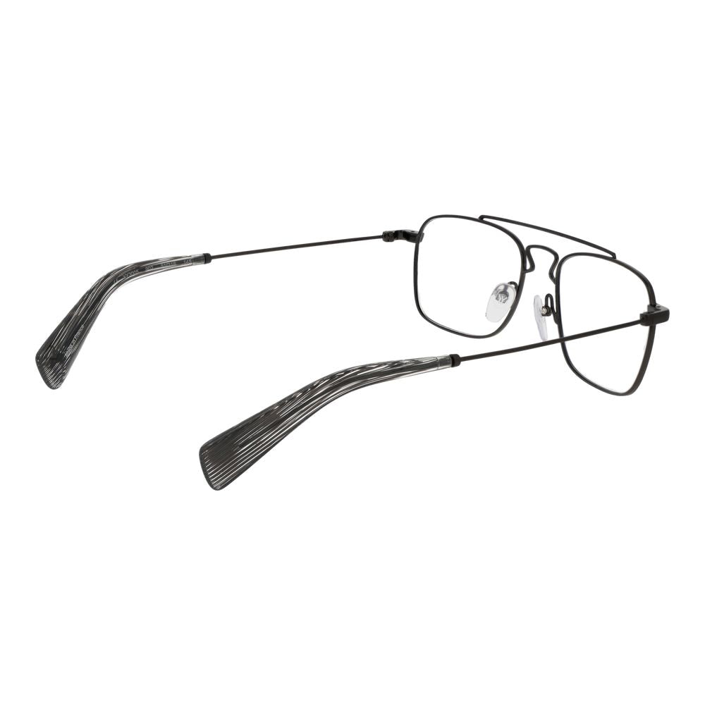 Yohji Yamamoto Men's Gunmetal Optical Glasses – Rectangle Frames