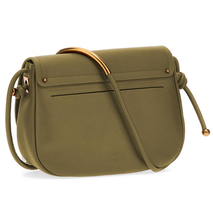 PINKO Green Leather Crossbody Bag - Glamorous Italian Craftsmanship
