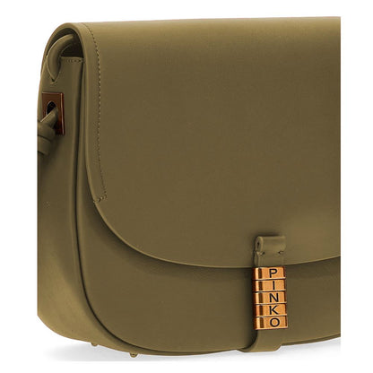 PINKO Green Leather Crossbody Bag - Glamorous Italian Craftsmanship