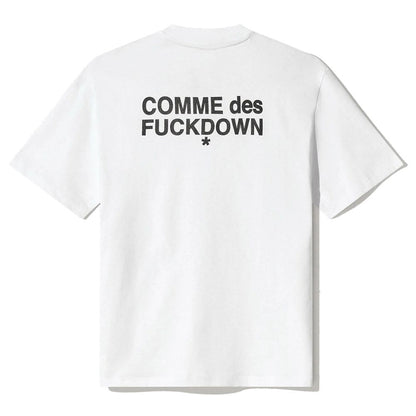 Comme Des Fuckdown White Cotton T-Shirt - A Statement Piece