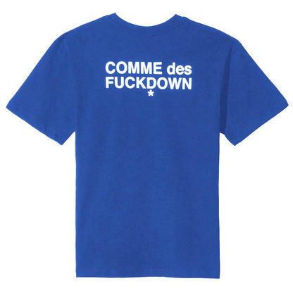 Comme Des Fuckdown Blue Cotton T-Shirt – A Statement of Rebellion