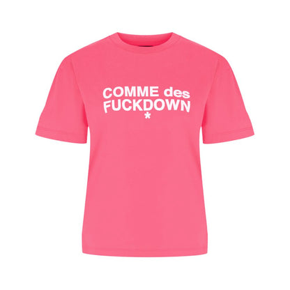 Comme Des Fuckdown Pink Cotton Top - Statement Style