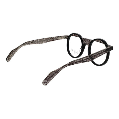 Yohji Yamamoto Black Unisex Optical Frames – Round Style