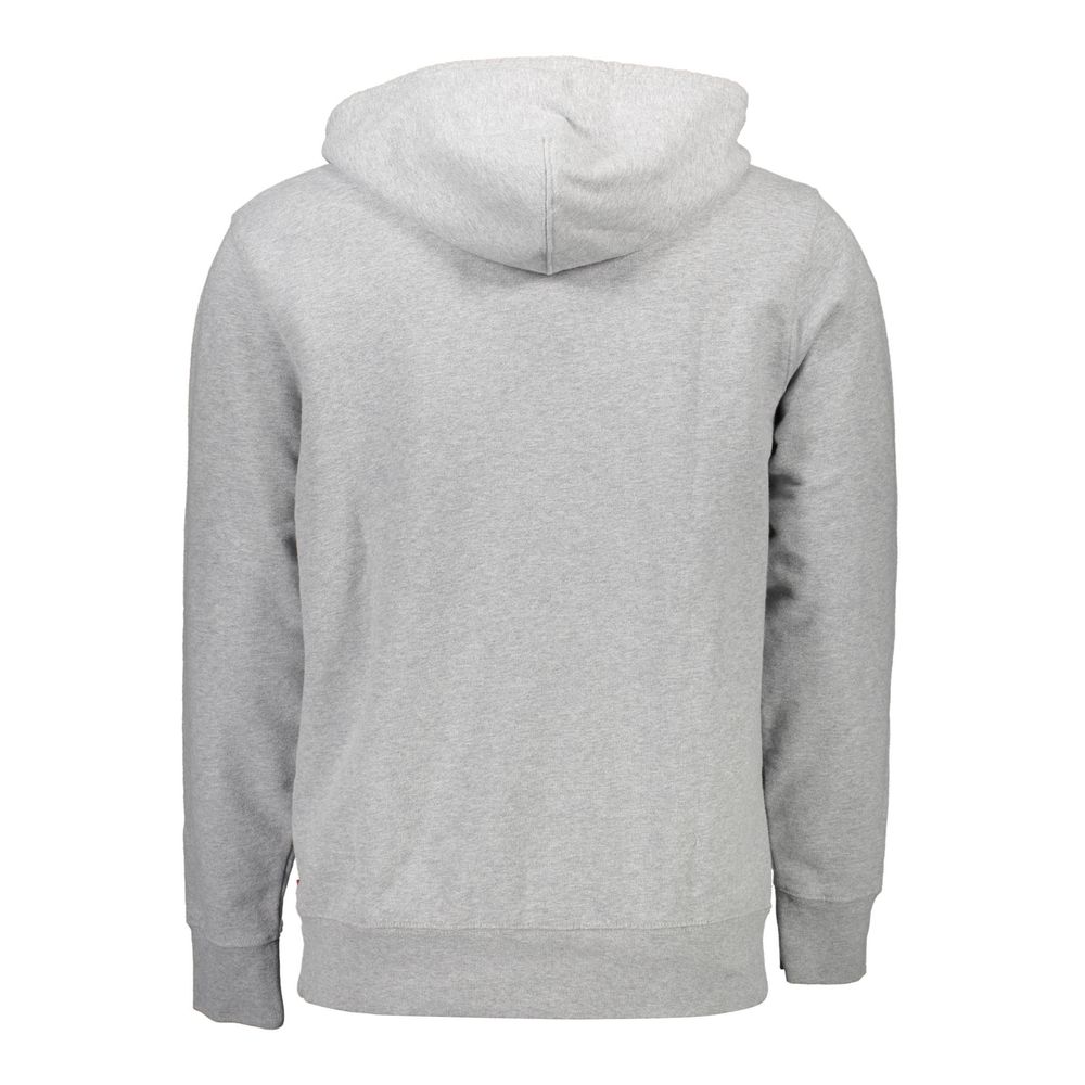 Levi's Grey Cotton Hooded Sweatshirt