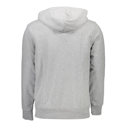 Levi's Grey Cotton Hooded Sweatshirt
