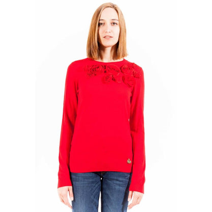 Love Moschino Red Sweater - Stylish Long Sleeve Knitwear