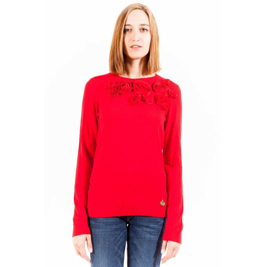 Love Moschino Red Sweater - Stylish Long Sleeve Knitwear