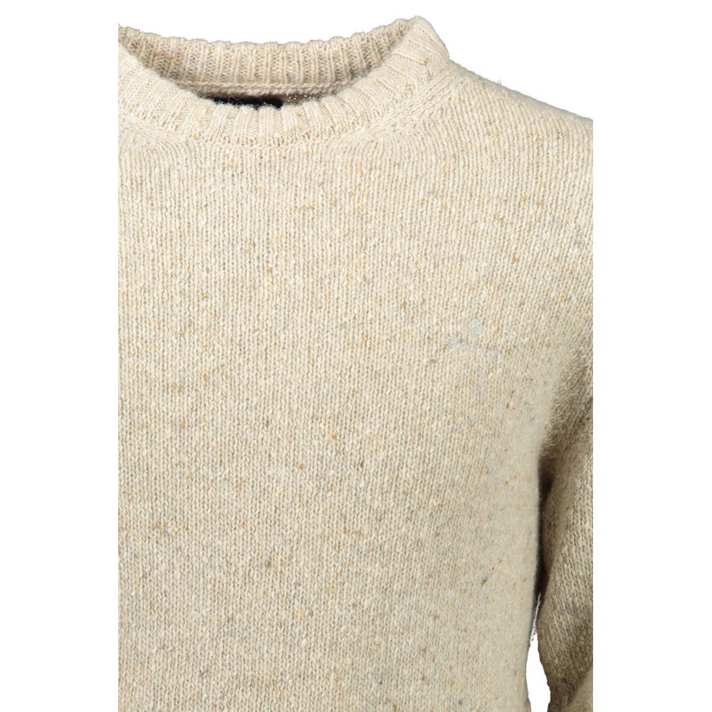 Gant Beige Wool Sweater - Elegance Meets Comfort