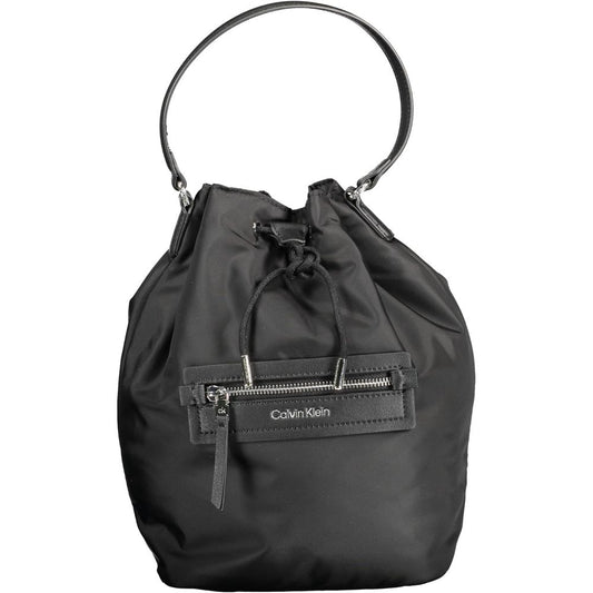 Calvin Klein Black Polyester Bucket Handbag