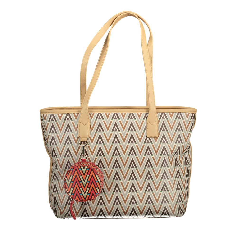 Mario Valentino Beige Polyethylene Handbag: Sophisticated Style for Every Occasion