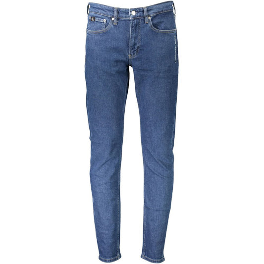 Calvin Klein Blue Cotton Slim Taper Jeans