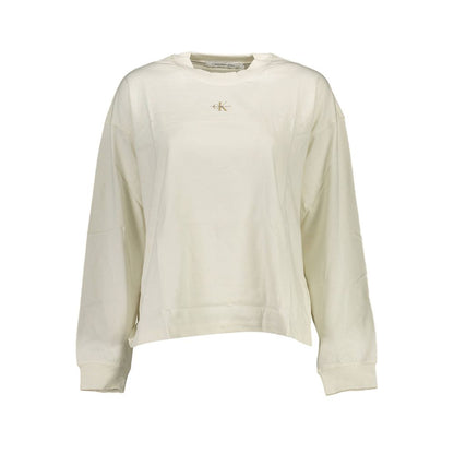 Calvin Klein Long Sleeve White Cotton T-Shirt