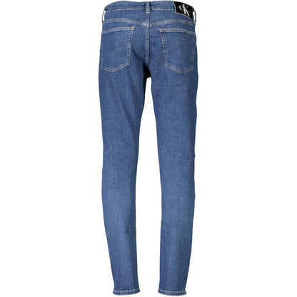 Calvin Klein Blue Cotton Slim Taper Jeans