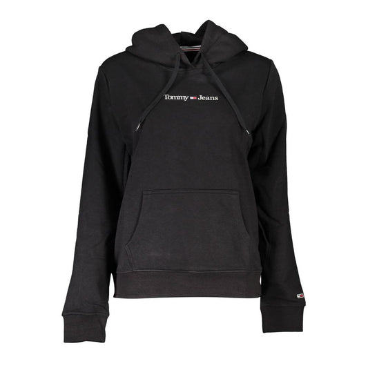 Tommy Hilfiger Black Cotton Hoodie Sweater