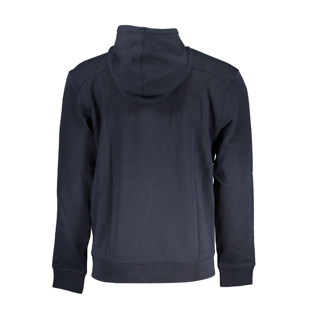 Hugo Boss Blue Cotton Sweater with Hood