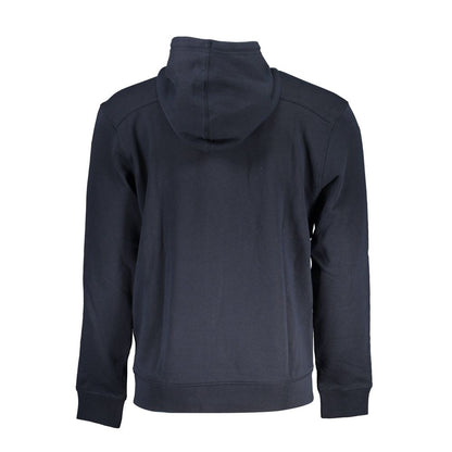 Hugo Boss Blue Cotton Sweater with Hood