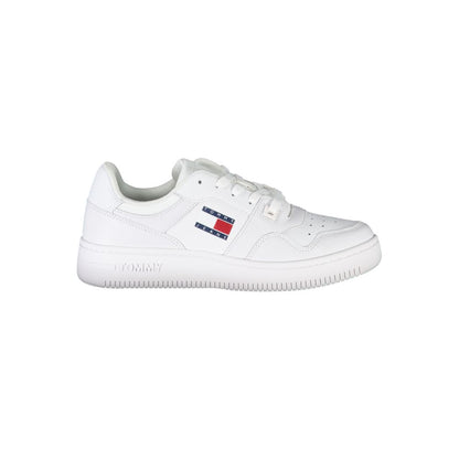 Tommy Hilfiger Classic White Polyester Sneakers