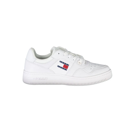 Tommy Hilfiger Classic White Polyester Sneakers