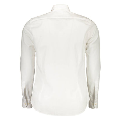 La Martina White Cotton Shirt - Slim Fit Elegance