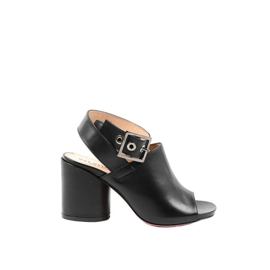 Dee Ocleppo Black Leather Sandal B3063DO VIT PERGAMENA NERO