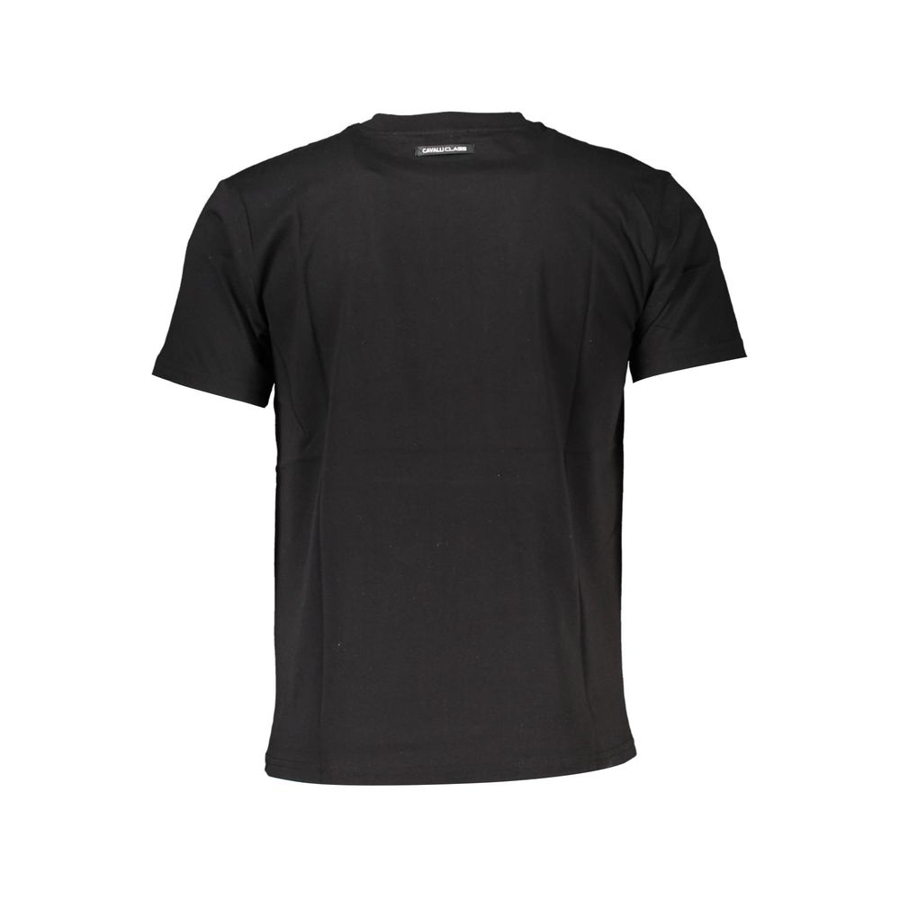 Cavalli Class Black Cotton T-Shirt - Elevate Your Everyday