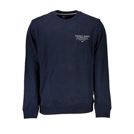 Tommy Hilfiger Blue Cotton Sweater - Brushed Crew Neck
