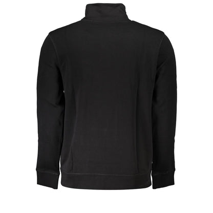 Hugo Boss Black Cotton Sweater - Brushed Half Zip Long Sleeve Sweatshirt