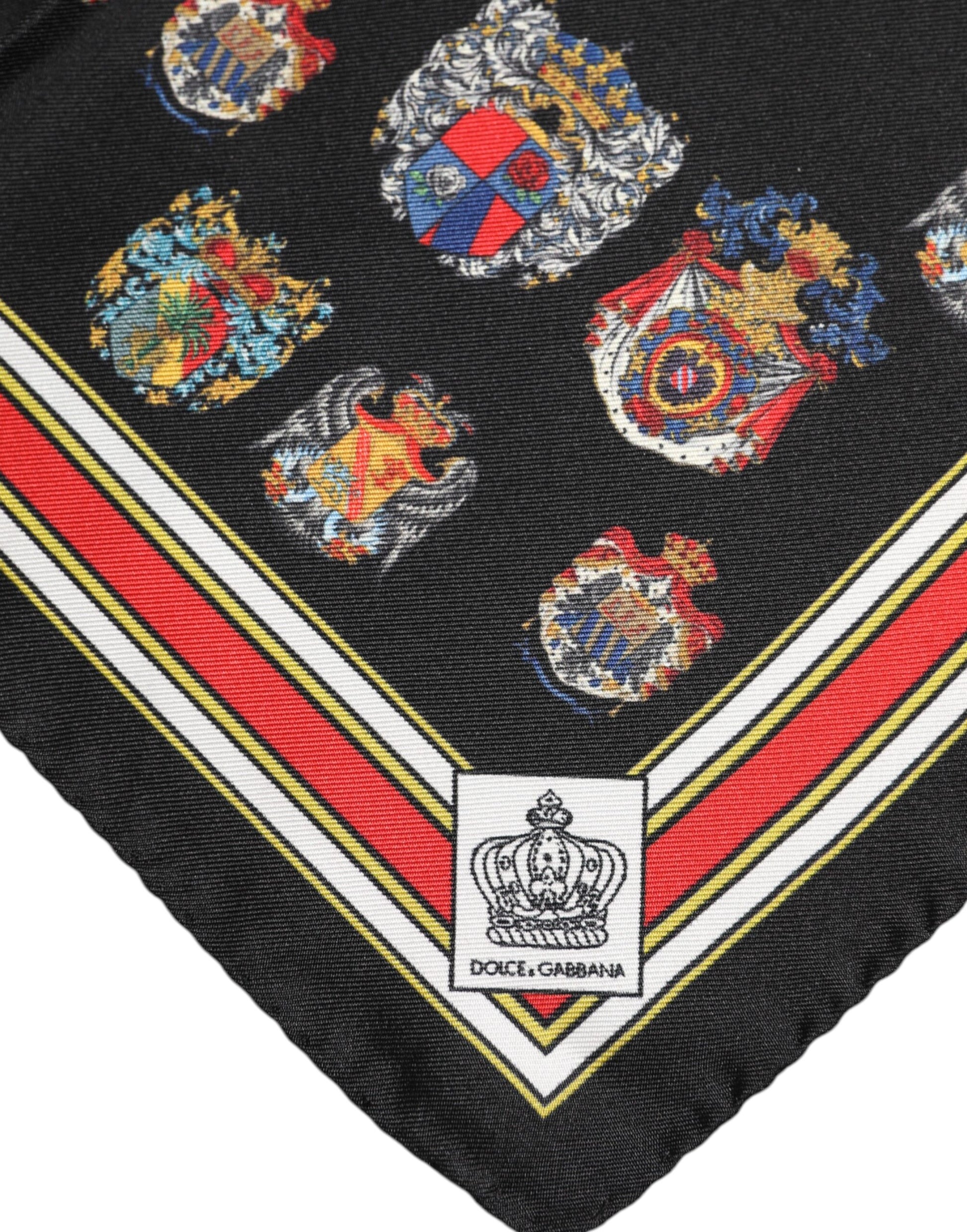 Dolce & Gabbana Multicolor Silk Square Scarf for Men
