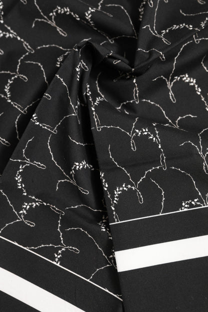 Dolce & Gabbana Black White Printed Square Foulard Scarf - Luxurious Silk Accessory