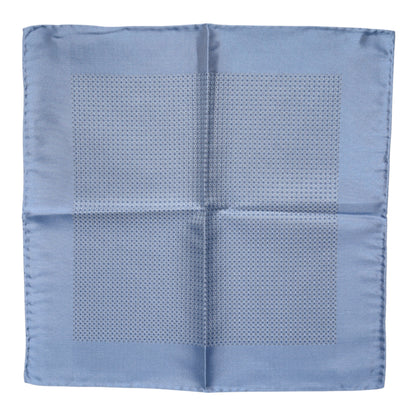 Dolce & Gabbana Light Blue Silk Square Scarf for Men