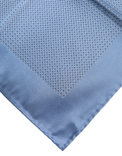 Dolce & Gabbana Light Blue Silk Square Scarf for Men