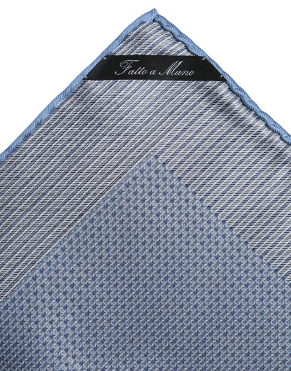 Dolce & Gabbana Light Blue Silk Square Scarf for Men