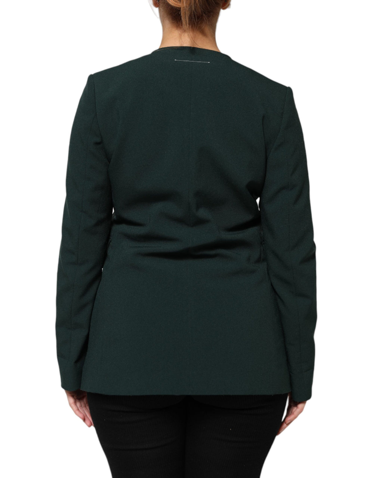 Maison Margiela Green Single Breasted One Button Coat Jacket