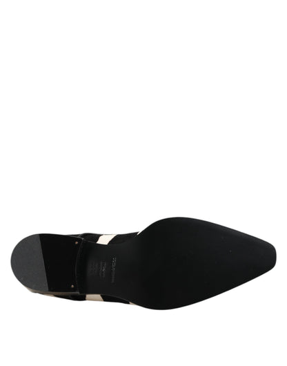Dolce & Gabbana Black and White Zebra Pony Fur Derby Shoes